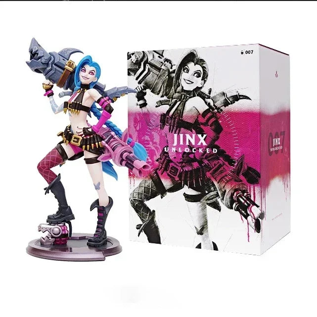 League Of Legends Game Figure The Piltover Enforcer Vi Jinx Medium Sculpture Action Figure Model Car Decor Collectible Gift Toys