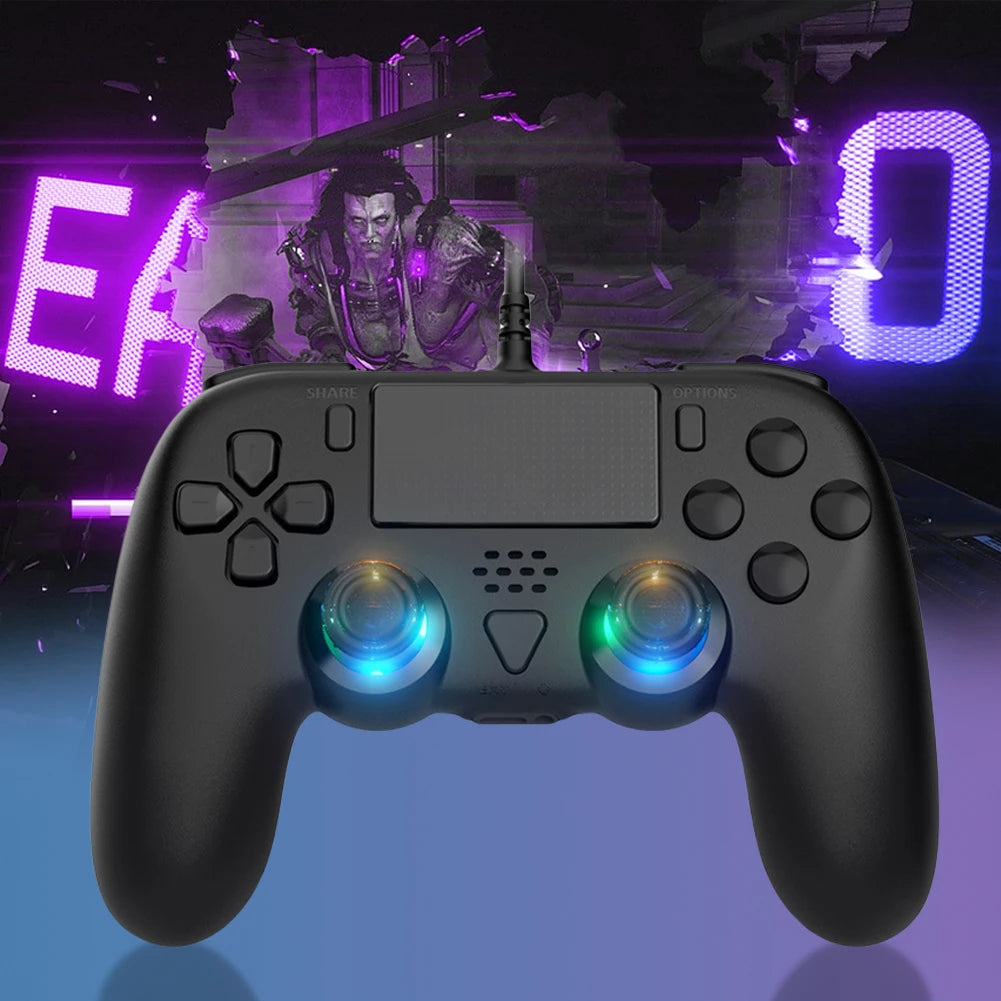 Kabelgebundenes Controller-Gamepad für PS5/PS5 Slim/PC mit Turbo/Dual-Vibration/6-Achsen-Gyroskop