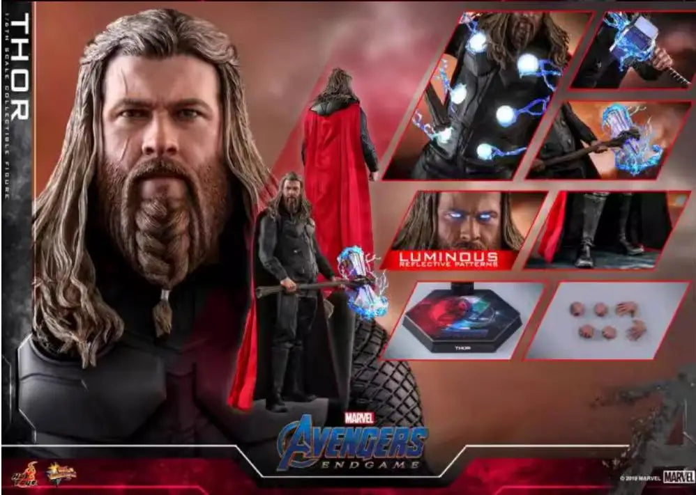 HOTTOYS HT MMS557 1/6 Men Soldier Thor Avengers Endgame Infinity War Marvel Collection Doll 12Inch Action Figure Body Model