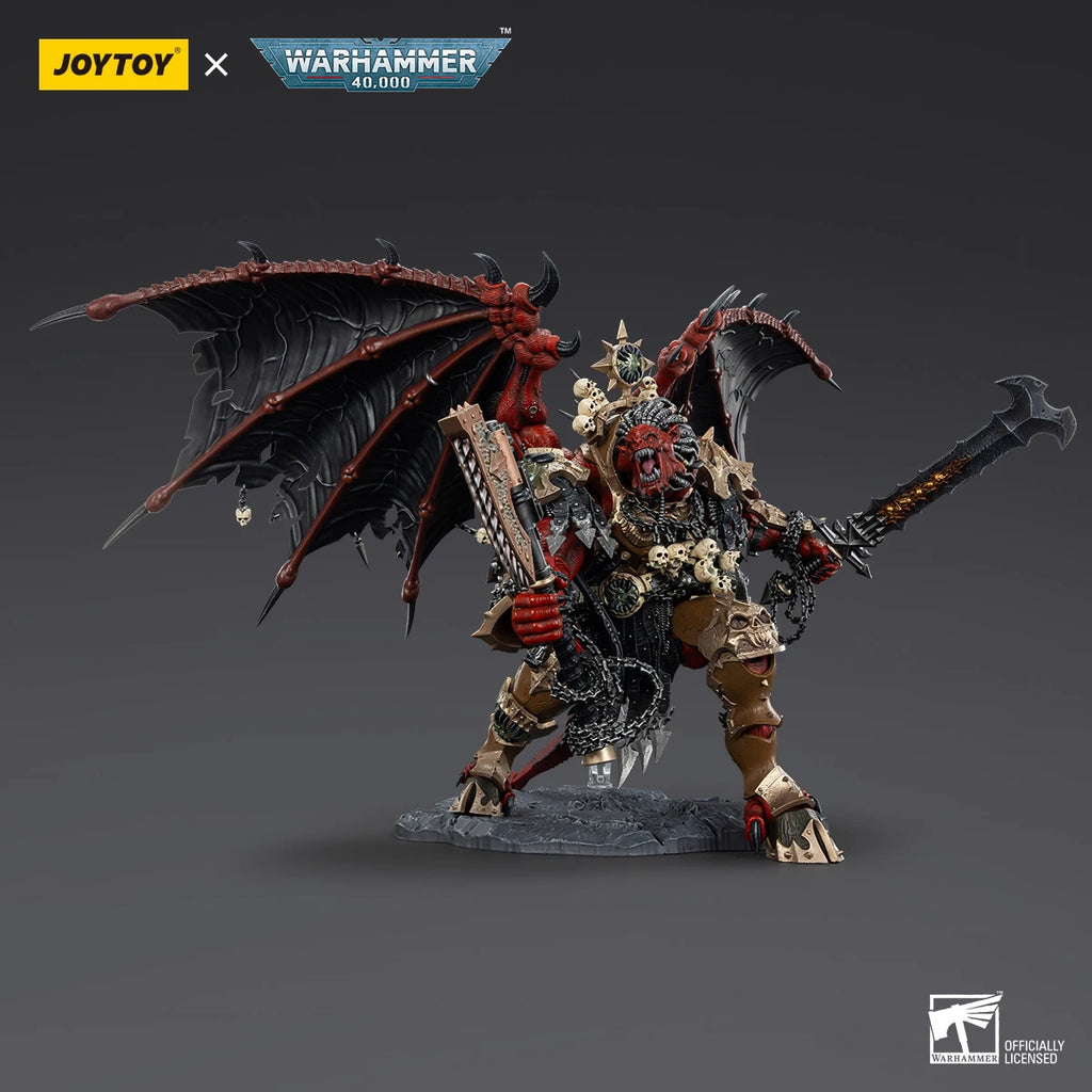 Hot JOYTOY 38cm Warhammer 40K World Eaters Angron Daemon Primarch of Khorne Action Figures Toys Boys Birthday Custom Models Gift