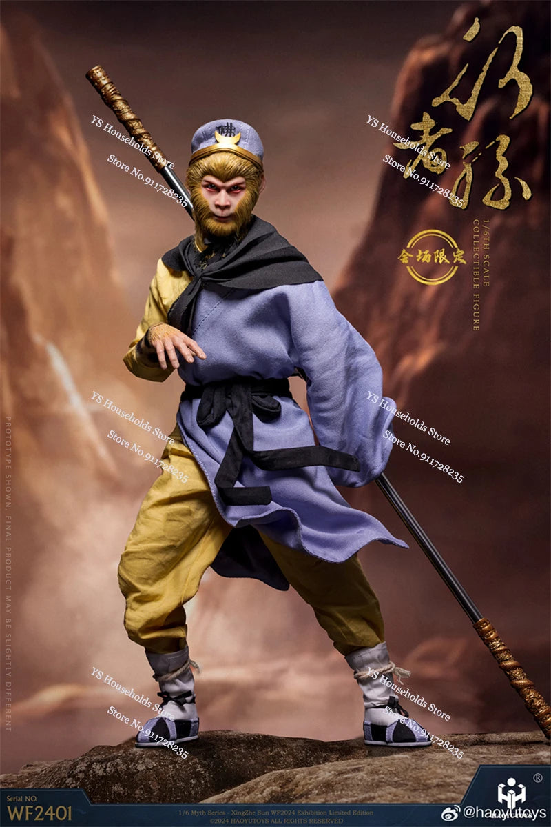 HAOYUTOYS WF2401 Limited Version 1/6 Collectible Sun Wukong Cloth Action Figure Myth The West to the Journey Monkey King Doll