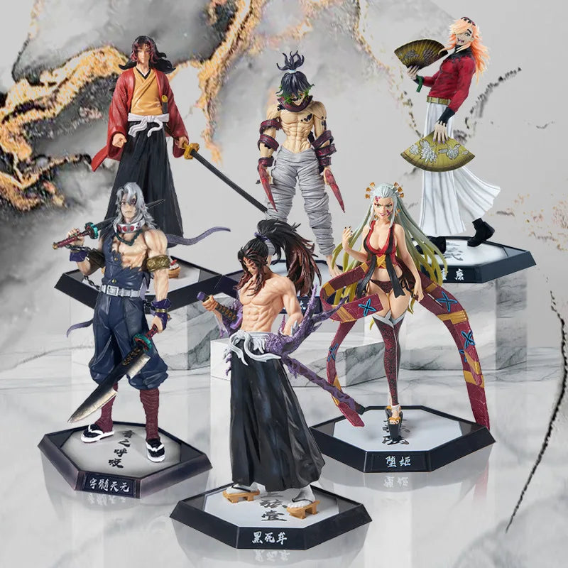 29cm  Kimetsu no Yaiba Anime Figures Yoriichi Daki Gyutaro 12 Style Action Figure Statue Model Doll Collection Toys Gifts