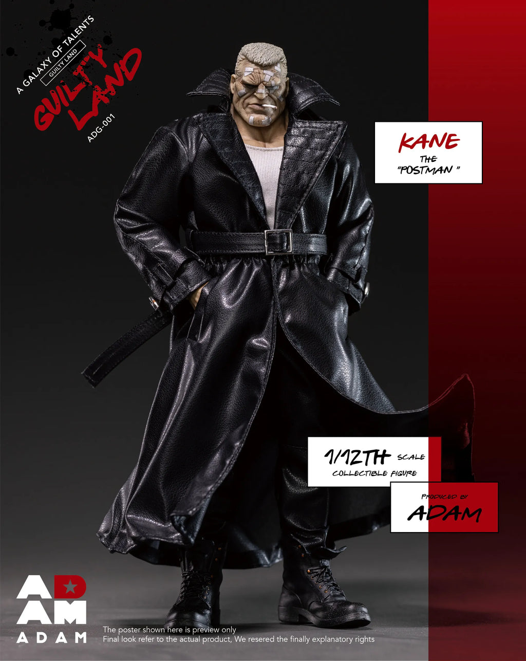 New Stock ADAM-ADG-001 1/12 Scale The Postman Strong Kane Male Soldier Full Set For 6inchs Action Figure Model Toys Gifts