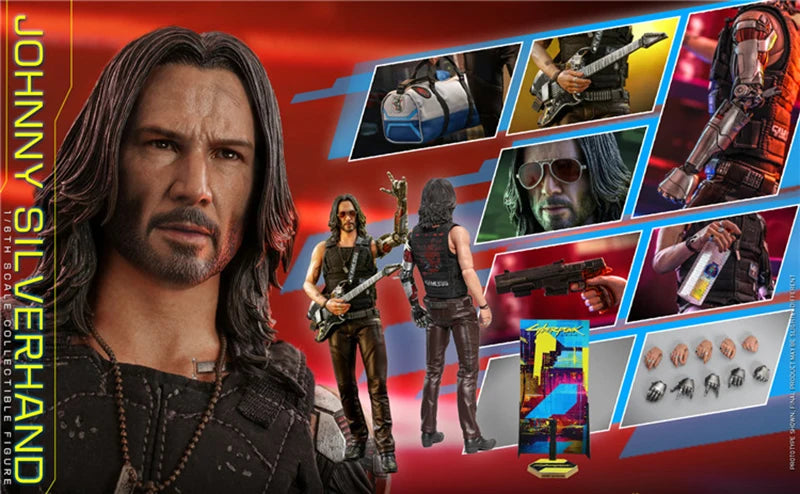 In Stock HOTTOYS VGM47 1/6 Scale Keanu Reeves Cyberpunk Johnny Silverhand 12'' Full Set Collectible Male Action Figure Model