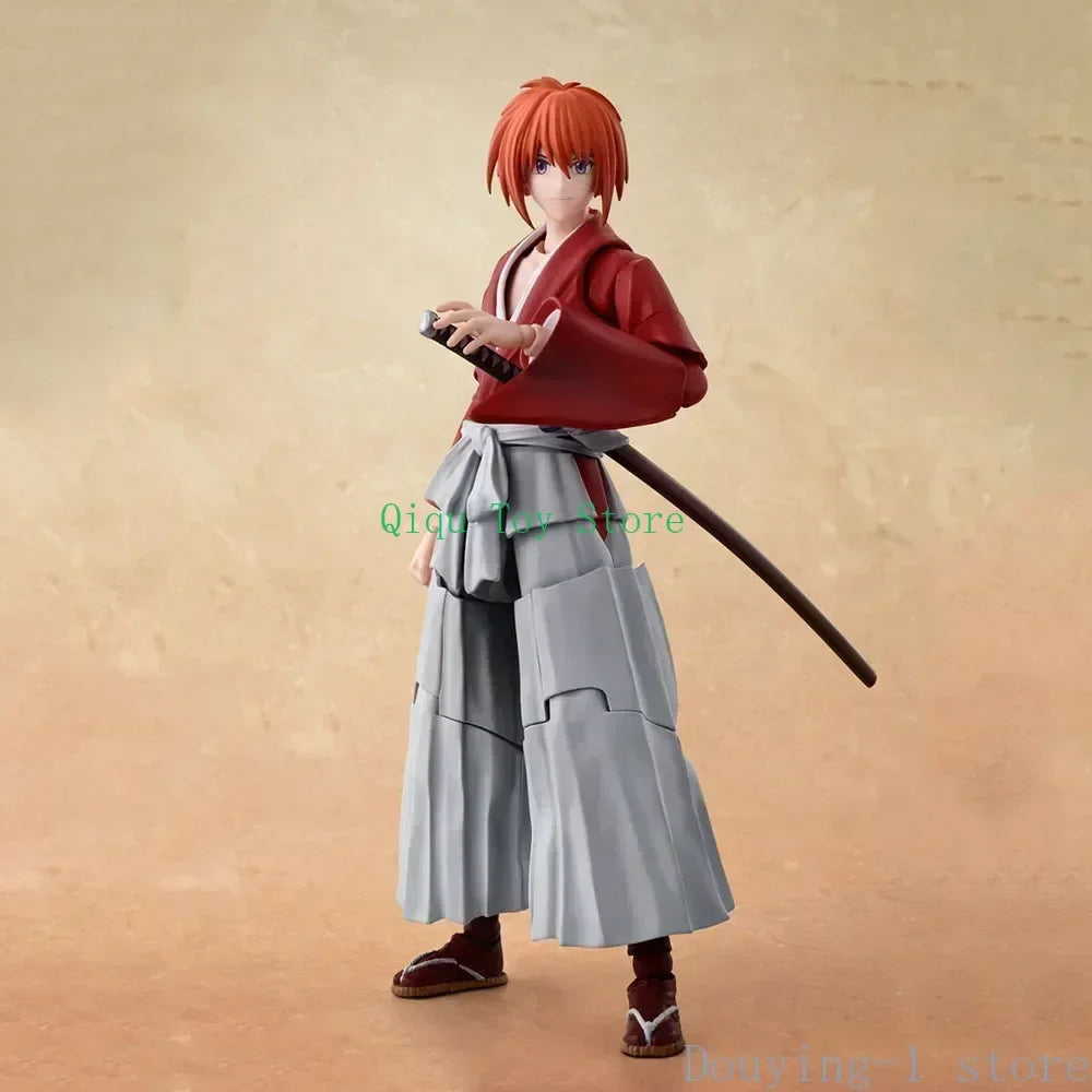 In Stock Bandai Original Sh Figuarts Shf Himura Kenshin Action Figures Anime Model Toys Figura Collection Gifts