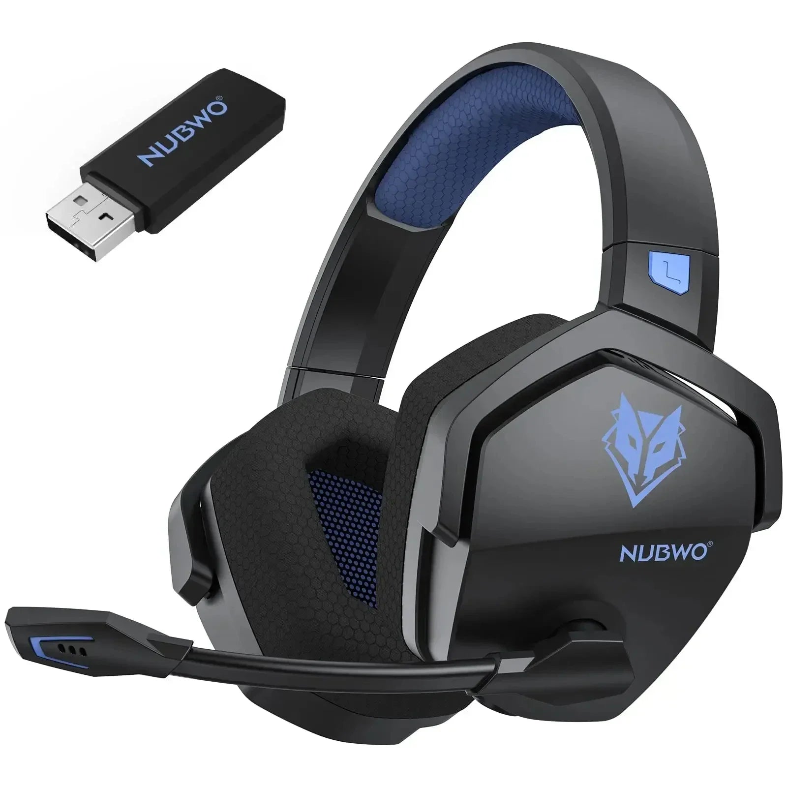 NUBWO G06 Dual Wireless Headsets Gamer 2.4GHz Bluetooth 5.3 Gaming Headphones with Microphone for PS5, PS4, PC, Mobile, Switch