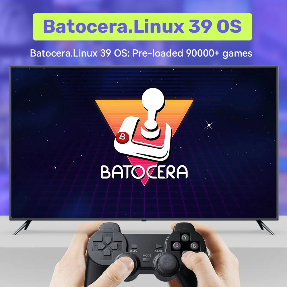 Raspberry Pi 4 Model B Retro Game Consoles Batocera OS Built-in 90000+ Games Handheld Video Gaming HDD For N64/PS1/PSP/MAME/SNES