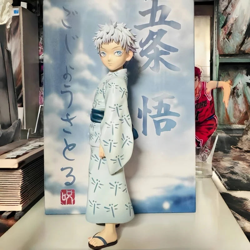 Hot Sale Anime Jujutsu Kaisen Figures Satoru Gojo Childhood  Action Figurine Q Version Pvc Desktop Decoration Toy Christmas Gift