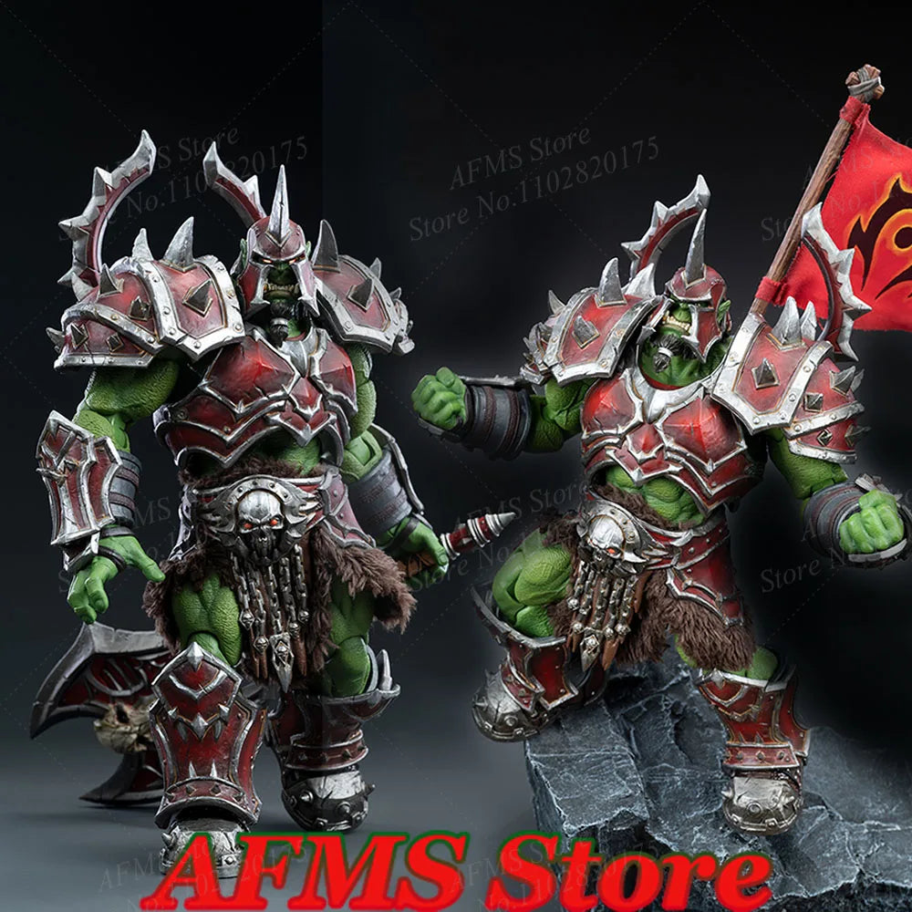 Auf Lager: Hero Toys 1/12 Sammelfigur WOW Ork Starker Krieger Elite Kukaron Puppen Komplettset 7-Zoll-Soldaten-Actionfigur