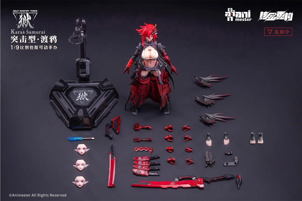 AniMester Barbera Red Action Figure Vodka Mirror Karas Samurai Figurine 1/9 Thunderbolt Task Force Model Kit Collection Toy Gift