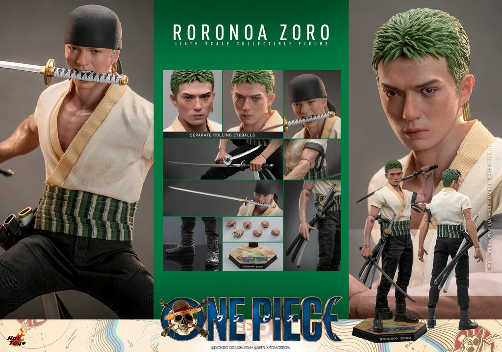 In Stock HotToys TMS109 Monkey D. Luffy TMS110 Roronoa Zoro Live Version 1/6 Anime Action Figure Toy Gift Model Collection