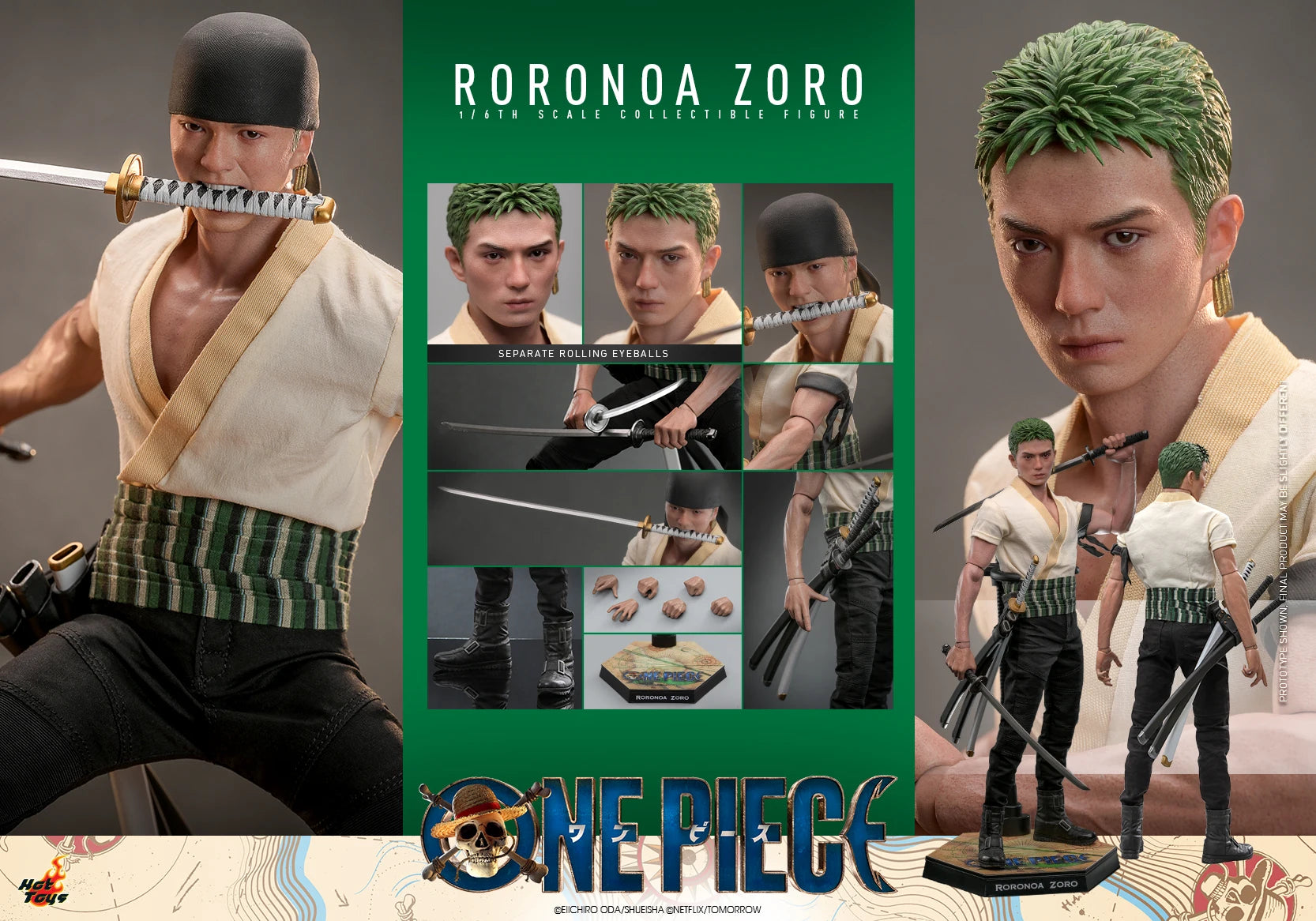 In Stock HotToys TMS109 Monkey D. Luffy TMS110 Roronoa Zoro Live Version 1/6 Anime Action Figure Toy Gift Model Collection