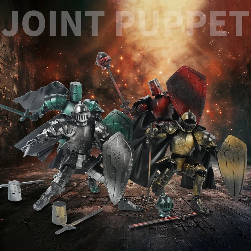 Middle Ages Warrior Action Figure Toys Retro Joint Mobility Knights Collectible Model Toy For Kids Adult Stress Relieving Gifts