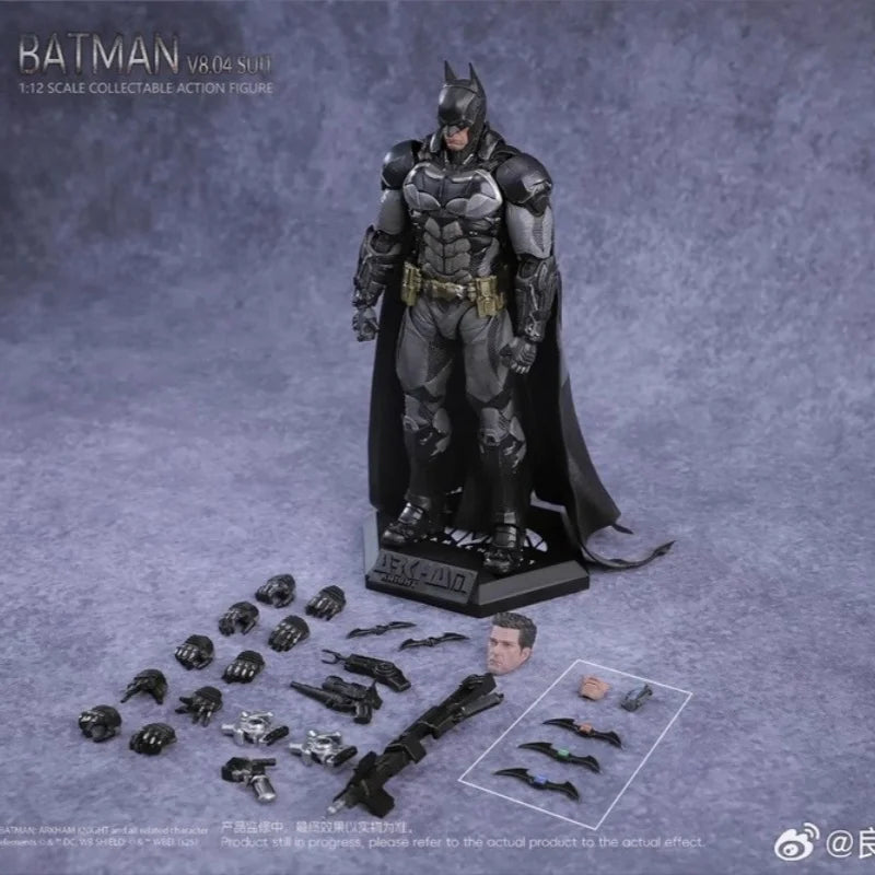 Lpzz Toys Arkham Knight V8.04 Batman Action Figure 1/12 Scale Dc Multiverse Collectible Statue For Fans And Hobbyists Xmas Gitfs