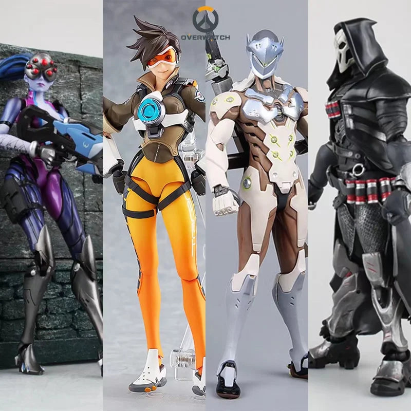 In Stock 100% Original Overwatch Figma Action Figures OW2 Genji Widowmaker Anime Figure PVC Collectible Model Toys Ornaments