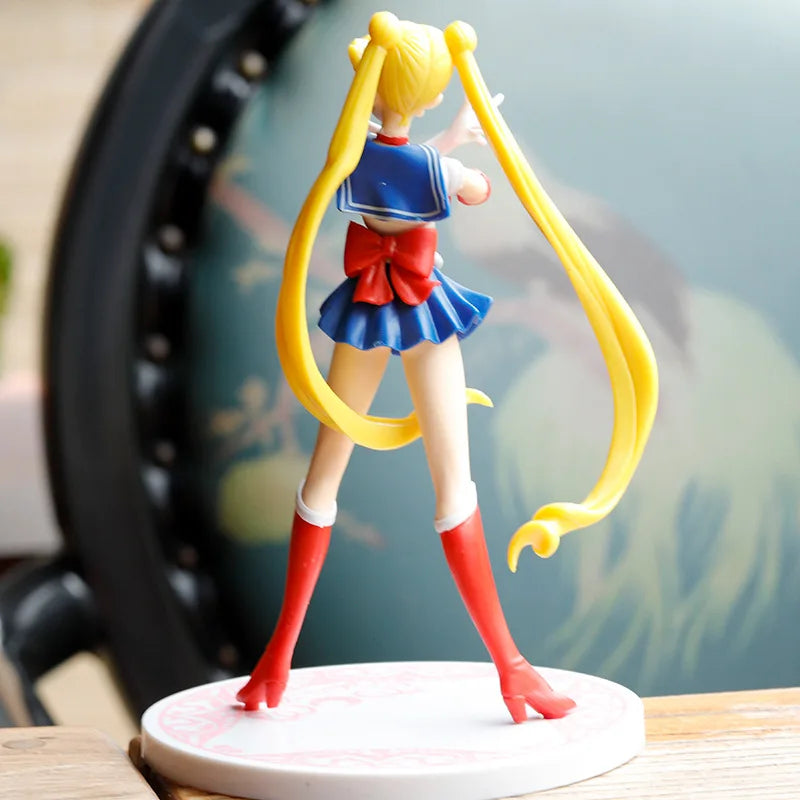17 см Карикатура сладко момиче Sailor Moon Аниме фигурка PVC екшън аниме фигурка модел Kawaii кукла настолни орнаменти