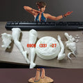 24CM Game Character 5909 SF6 Chun Li 3D Print Model Unassembled Unpainted GK Figure White Resin Model Kit