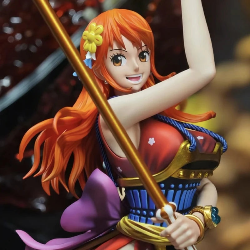 One Piece Oni Island Samurai Nami Anime Figure Action Figurine Pvc Statue Model Room Collection Decoration Toys Christmas Gift