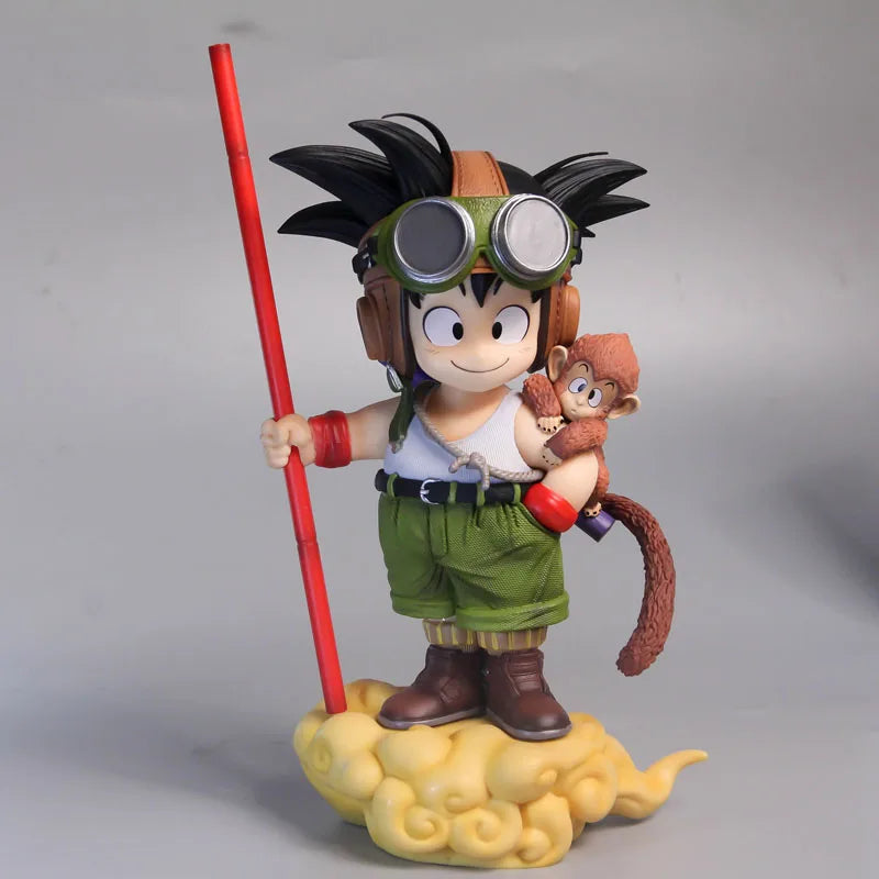 Anime Dragon Ball Son Goku Figure With Monkey Kid Goku Action Figure 26cm Pvc Statue Collection Model Toys Gifts