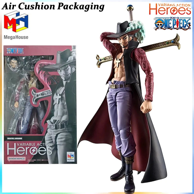 Mega House Genuine V.A.H Series One Piece Perona Negative Hollow Dracule Mihawk Hawk-Eye Boa Hancock Action Figures Model Toys