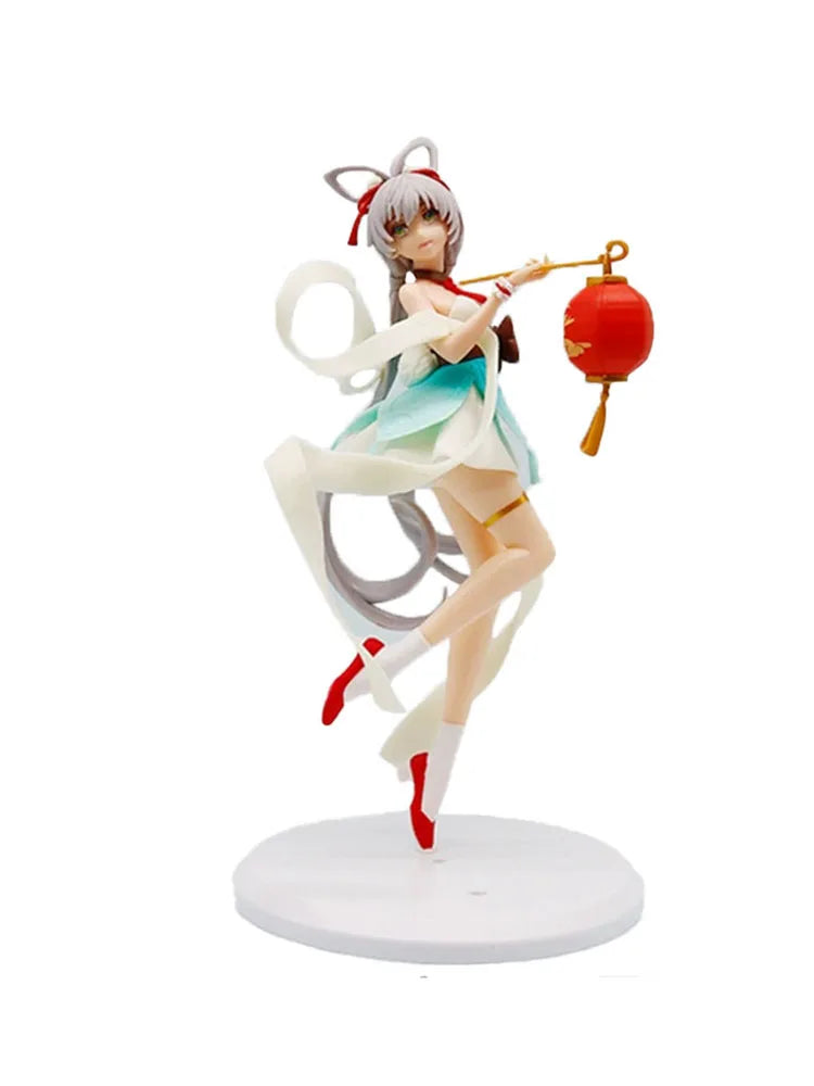 New 22cm Anime Hatsune Miku Figure Sexy Character Ornaments white pink chair Kawaii Car Decoration Collectible Model gift