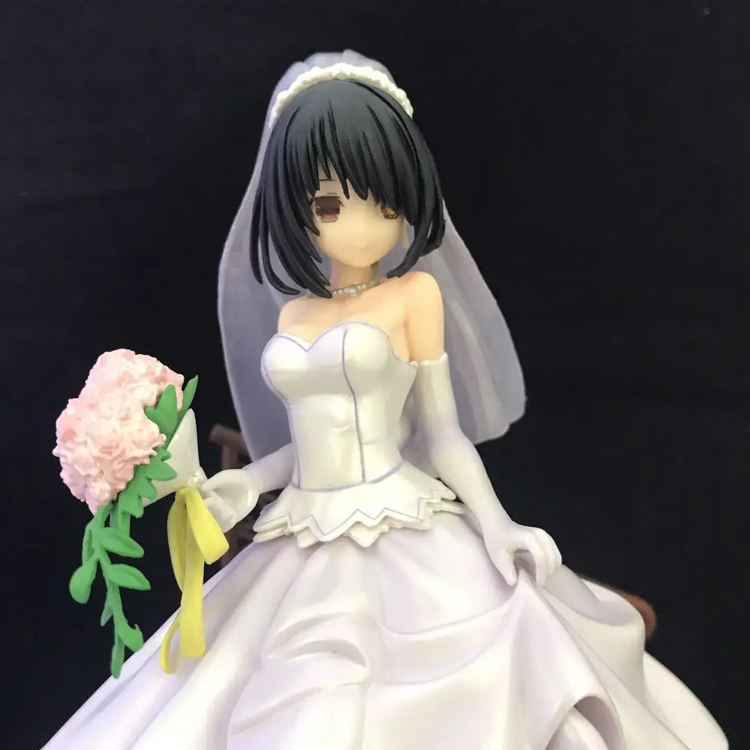 23cm Date A Live Ⅱ Wedding Dress Kurumi Tokisaki Anime Figure Collectible Gift Model