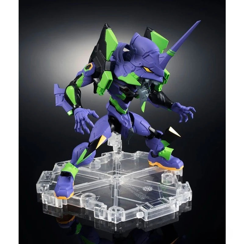BANDAI NXEDGE STYLE EVA-01 100% Original genuine 100mm PVC Action Anime Figure Model Toys Figure Collection Doll Gift