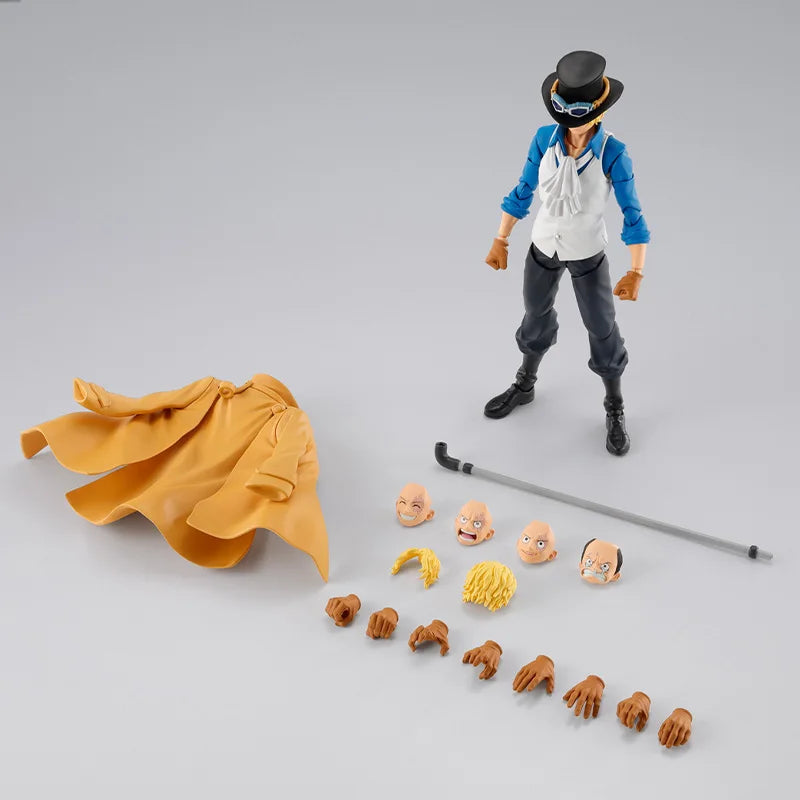 In Stock Original Bandai S.H.Figuarts ONE PIECE SABO REVOLUTIONARY ARMY CHIEF OF STAFF AnimeAction Figure Model Toy Gift