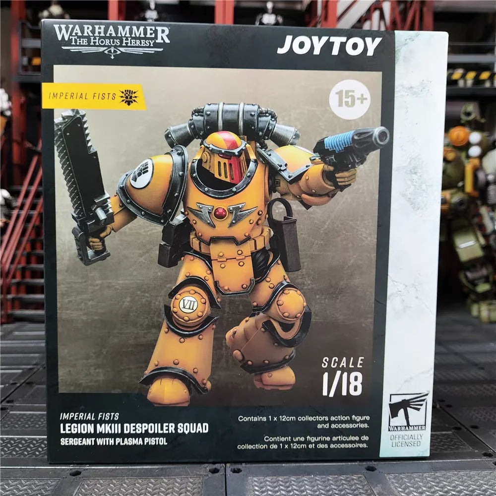 【In Stock】JOYTOY Warhammer 40K Horus Heresy Imperial Fists MKIII Legion Marauder Squad 3.75 Movable Soldiers 1/18 Action Figur