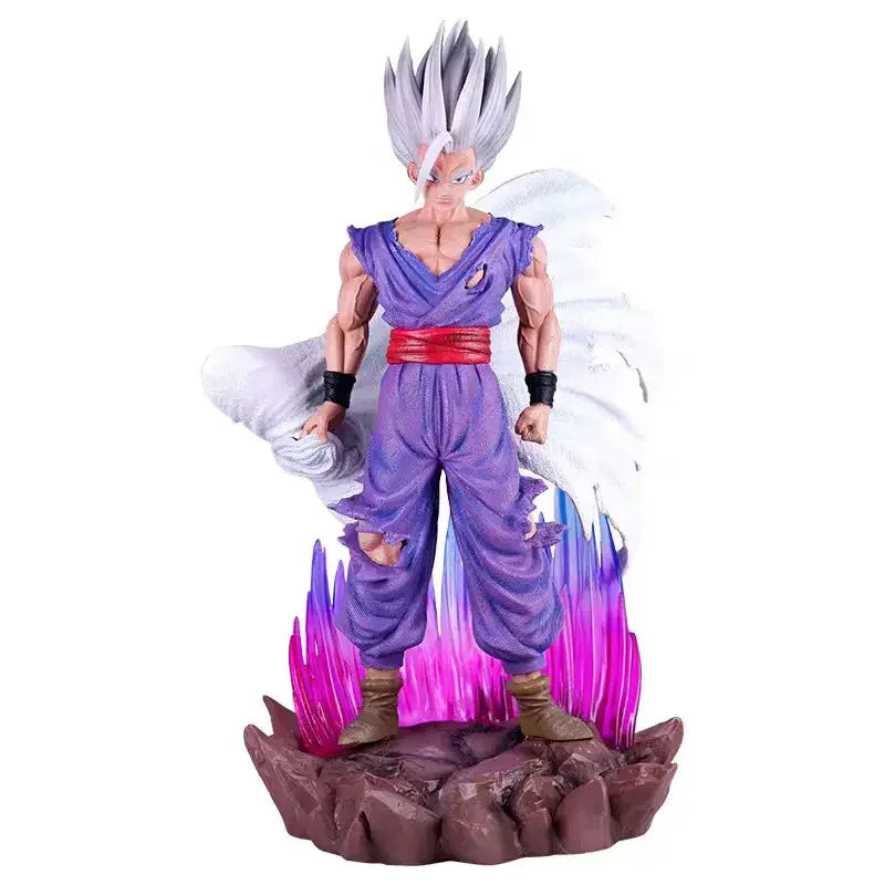 36 cm Anime Umhang Son Gohan Beast Figura Statue Dragon Ball Super Figur GK Weißer Gott Gohan Actionfigur PVC Deko Spielzeug