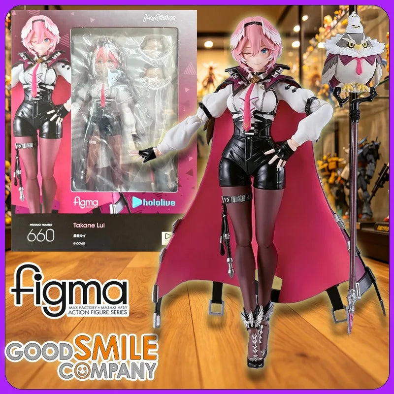 GSC Figma #660 Hololive Production Takane Lui Painted Complete Figure Action Finished Plastic Desktop Model Birthday Gift Statue