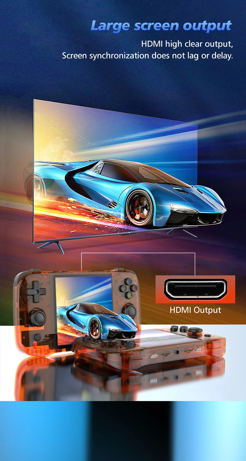 R46S Retro Handheld Game Console Linux System 4.0inch IPS Screen RK3566
