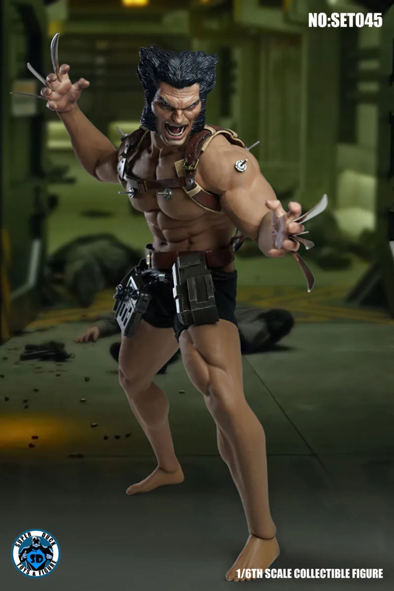 SUPER DUCK SET045 1/6 Hugh Jackman Laboratory Costume with Two Head Sculpts Fit 12'' TBL M35 Male Action Figure Body