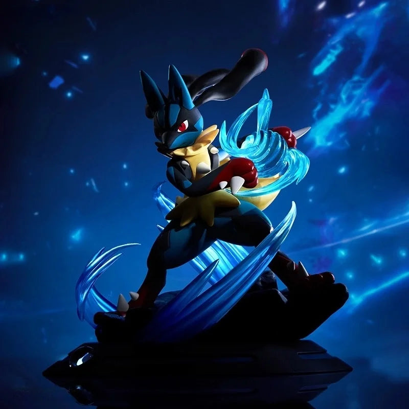 Pokemon Anime Action Figures Mega Lucario Funism Original Genuine Home Model Figurine Desktop Collect Ornaments Toy Gift