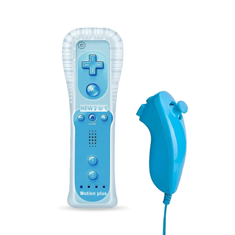 2PCS Controller for Wii Remote Controller Gamepad with Motion Plus For Ninetend Wii/Wii U Wireless Gamepad for Wii Games Console