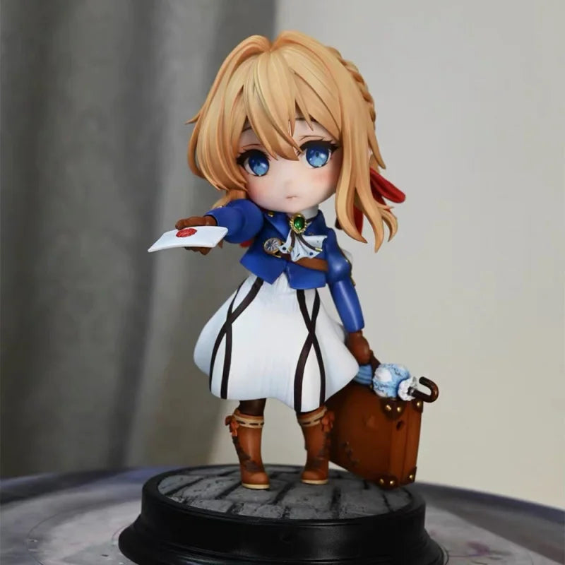 Violet Evergarden Q-Version Violet Evergarden Standing Action Figure 17cm Anime Goods Statue Decoration Trendy Toy Collection