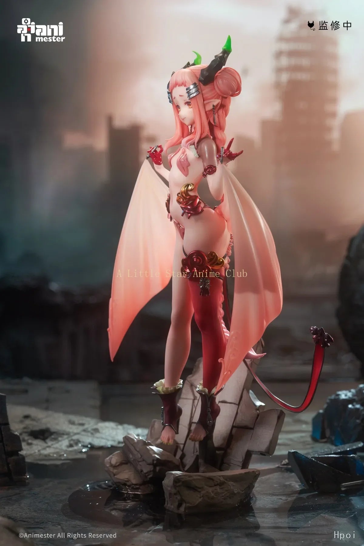 In Stock Original AniMester Little Succubus Yayazi 1/7 Machine Girl Figure 29CM Animation Characters Model Toy