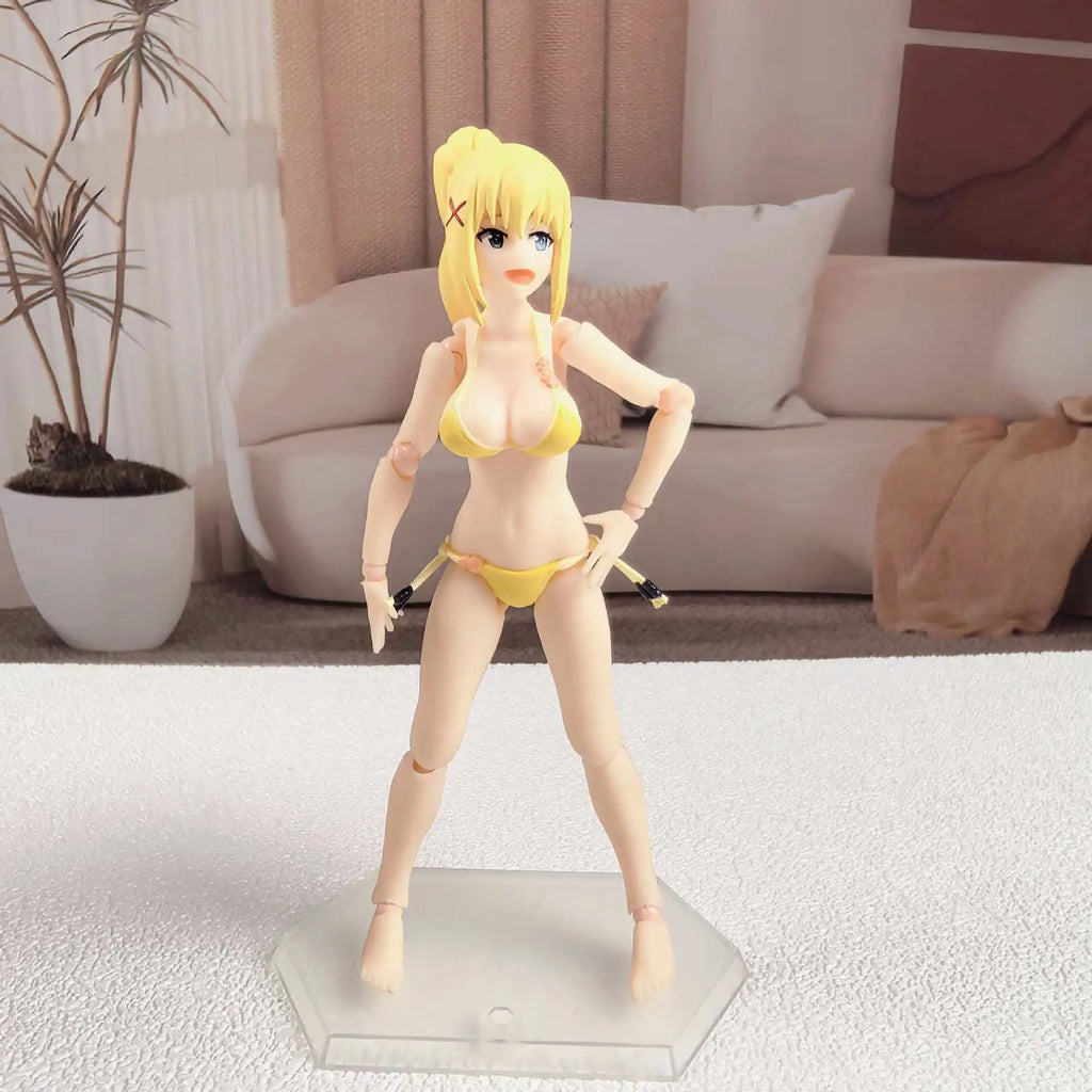 Fgma Darkness Anime Figure EX-065 Darkness Swimsuit Ver. Action Figurine Collection Statue Model Room Decora Desk Toys Gifts