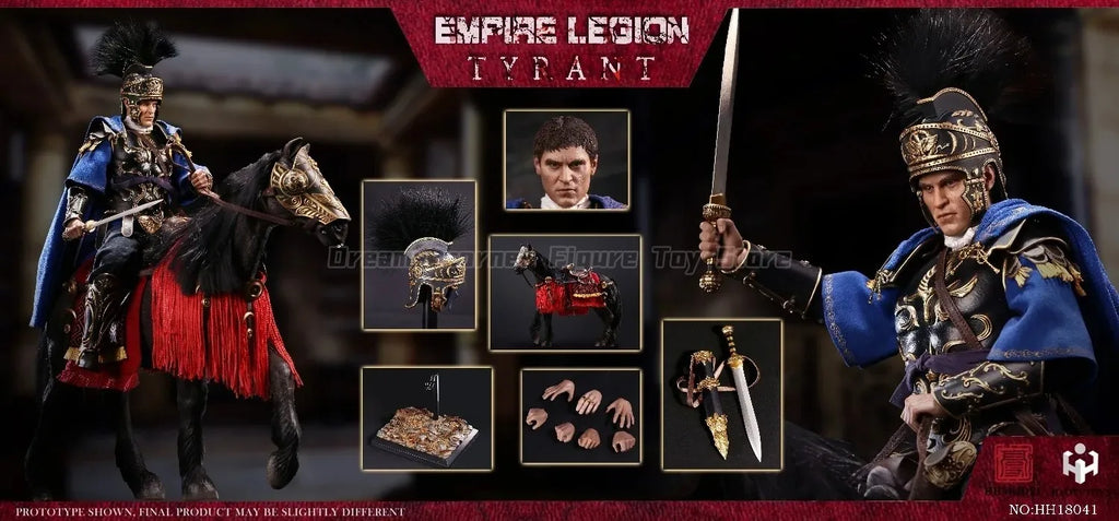【In Stock】Original HHmodel HaoYuTOYS HH18041 Imperial Legion Tyrant Black Gold Man and Horse Set Edition 1/6 Action Figure Toy