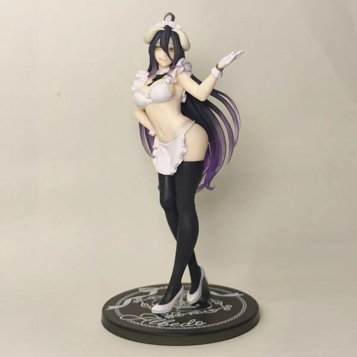 Original 18cm Overlord Purple, White And Black Maid Version Style Costume Anime Figure Model Modle Figuirne In Stock