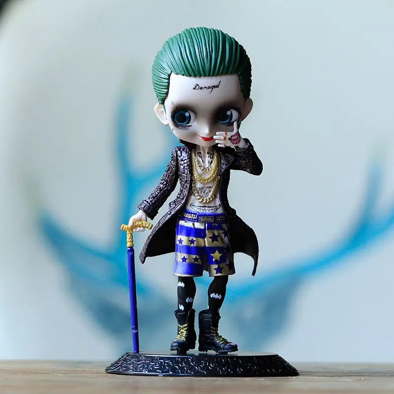 BeastKingdom Harley Quinn Joker Hand-made Figure Statue Creative High-value Cartoon Q Version Doll Car Computer Ornaments Gift
