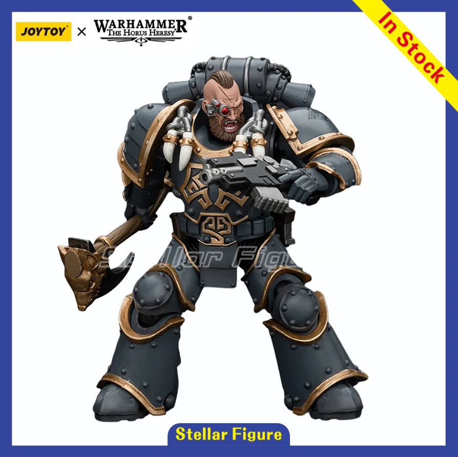 【SF】JOYTOY Warhammer 40K 1/18 Action Figure Space Wolves Grey Slayer Pack Grey Slayer 2 Anime Model Toys Gifts