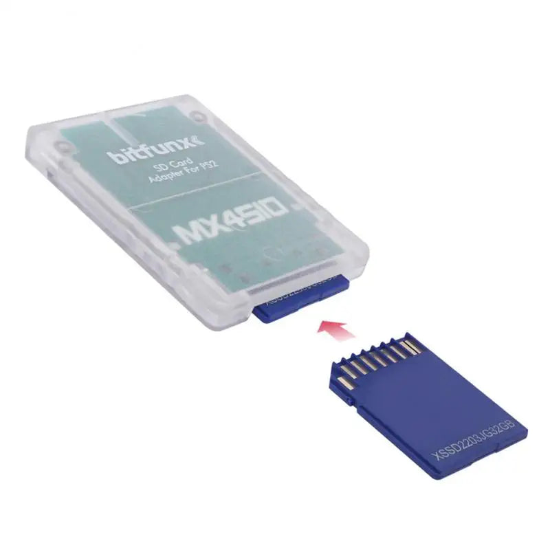 Multifunctional Memory Card Adapter for PS2 MX4SIO SIO2SD Portable Card Reader for PS2 Game Consoles + 32MB 64MB FMCB Card