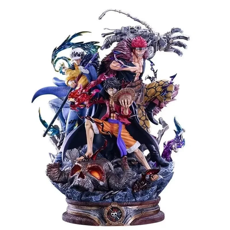 23cm Cartoon Character Luffy Trafalgar 3 Captain An Action Figurine Statue Collection Accessories Toy Model Pvc Material Ornamen