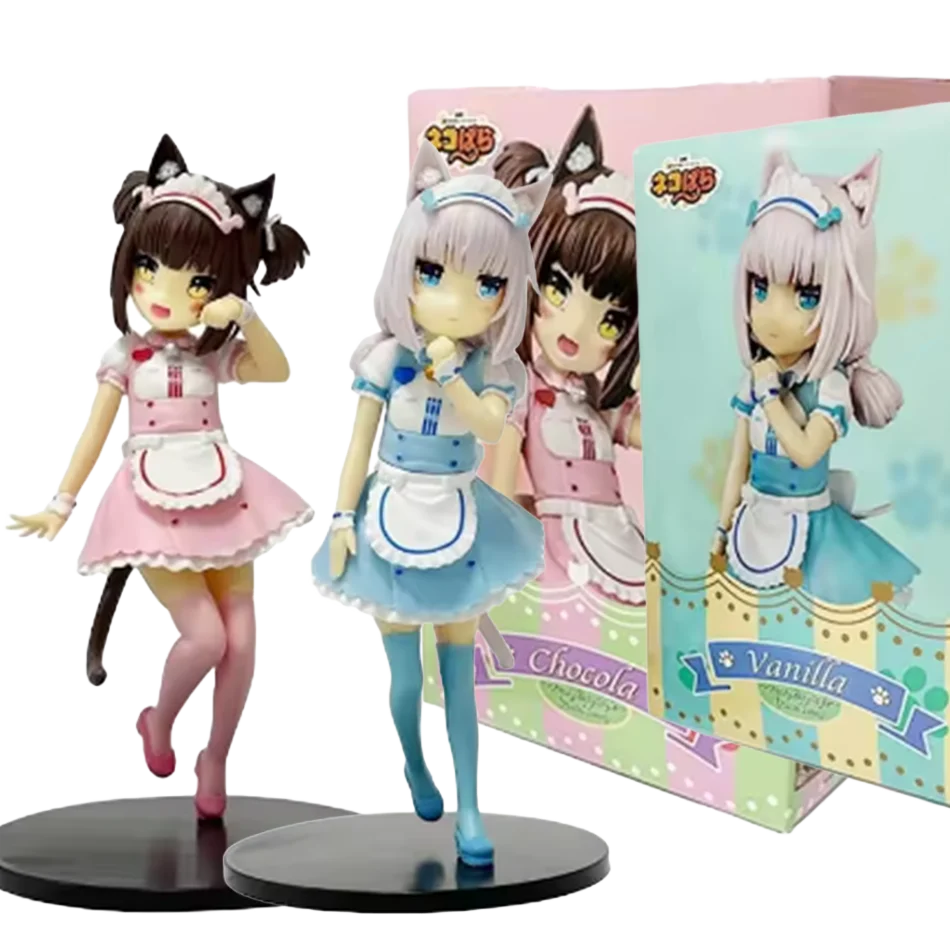 18CM Cat Maid Anime NEKOPARA Figure Chocolates Vanilla Cute Pretty Cat Style Model PVC Static Child Toys Collectible Gift Doll