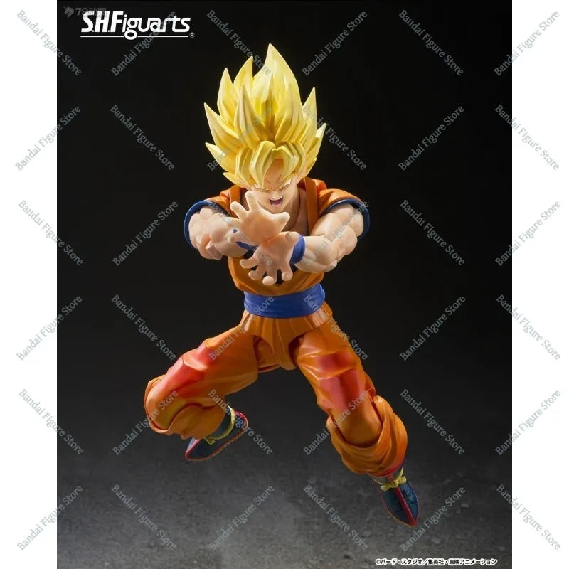 Original Bandai S.H.Figuarts Shf Super Saiyan Son Goku 3.0 The Beginning of the Decisive Battle Dragon Ball Z Figures Model Toys
