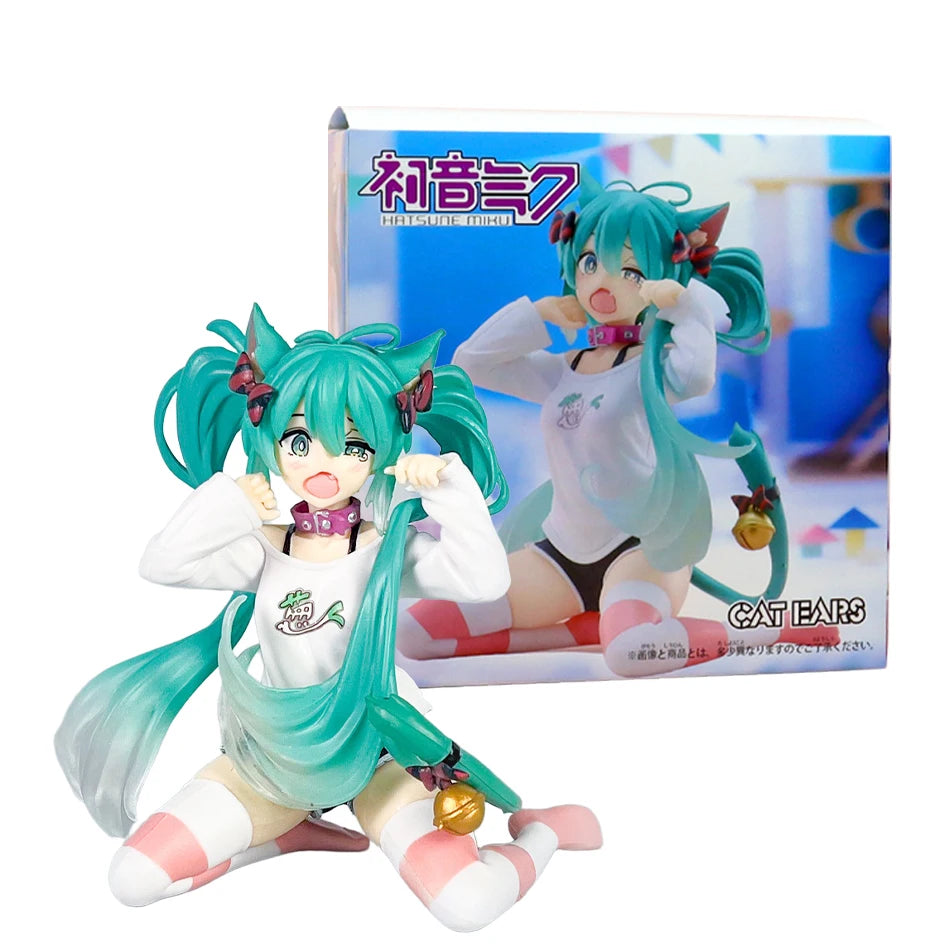 21 cm Sexy Girl Miku Anime Figur Mode Subclture Miku Actionfigur Weihnachtsgeschenk PVC Sammlung Modell Puppenspielzeug