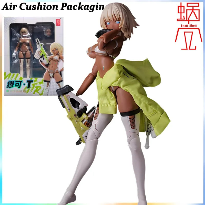 Snail Shell Genuine 1/12 Series Health Operation Milk Tea Girl Miu Ke·T‌ RobotBuild Modified Seawolf  Action Figures Model Toy