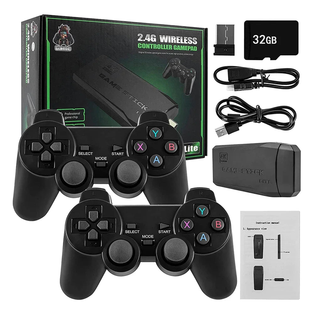 Y6/M8 Retro Game Console 4K HDMI-Compatible Output Low Latency GD10 TV Game Stick Dual Handle Portable Home Game Console for GBA