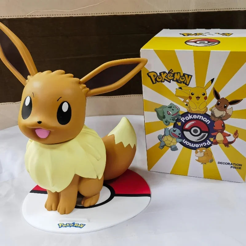 2025 New Hot Pokemon Pikachu Doll Model Large Figure Charmander Eevee Porkby Squirtle Ornament Figurine Younth Toy Collects Gift